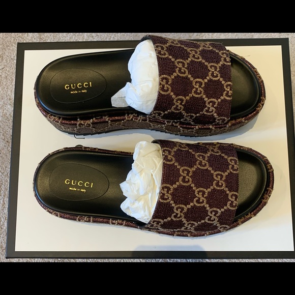 Gucci Angelina GG Platform Sandals - Picture 3 of 6